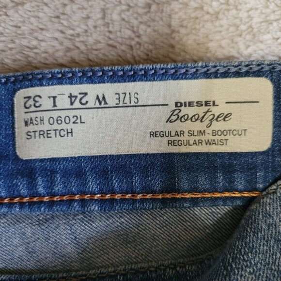 Diesel Bootzee Regular Slim Bootcut jeans wash 0602L size 24 - Picture 11 of 16
